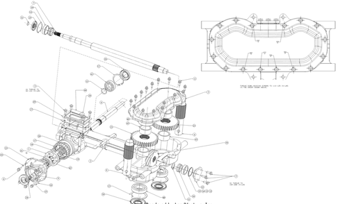 Transmission Diagram and Parts List for 21A-70M8756 2016 Cub Cadet Tiller